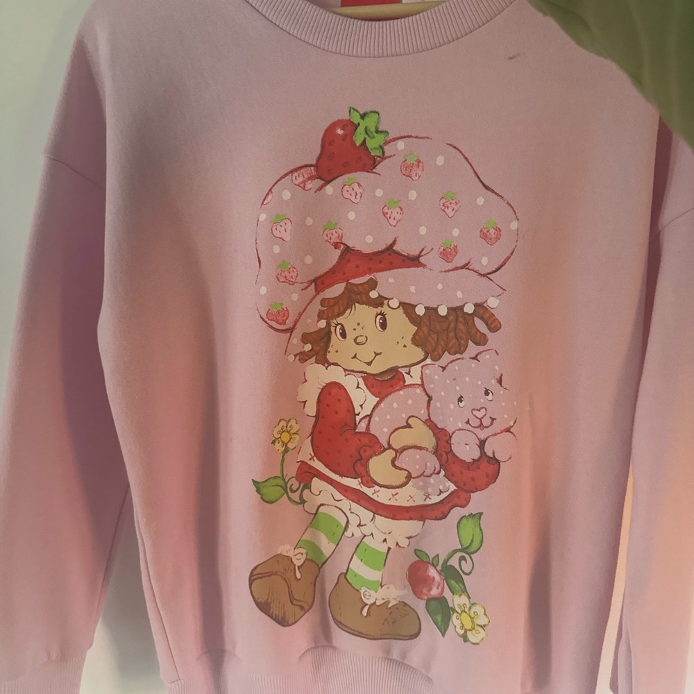 Pink Strawberry Character Sweatshirt